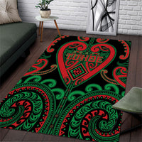 Aotearoa Ngai Tuhoe Area Rug Maori Tribal Pattern