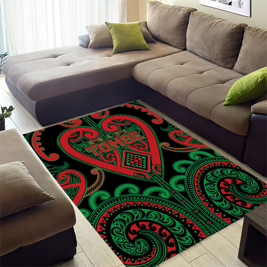 Aotearoa Ngai Tuhoe Area Rug Maori Tribal Pattern