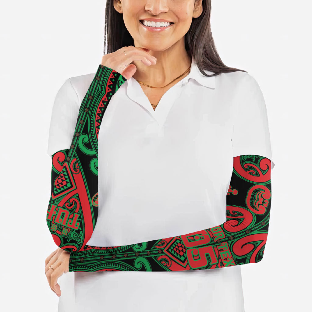 Custom Aotearoa Ngai Tuhoe Arm Sleeves Maori Tribal Pattern