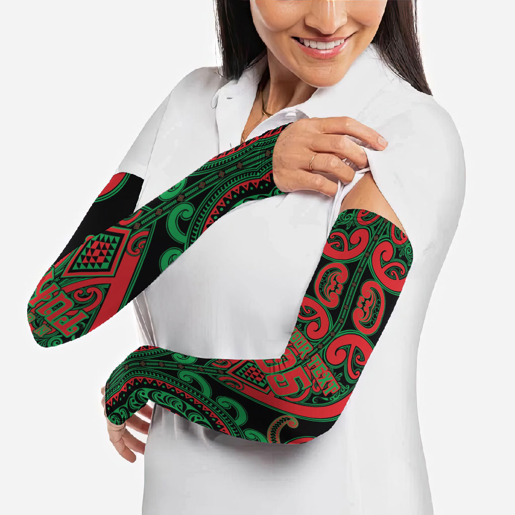 Custom Aotearoa Ngai Tuhoe Arm Sleeves Maori Tribal Pattern