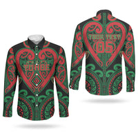 Custom Aotearoa Ngai Tuhoe Couples Matching Mermaid Dress and Long Sleeve Button Shirt Maori Tribal Pattern