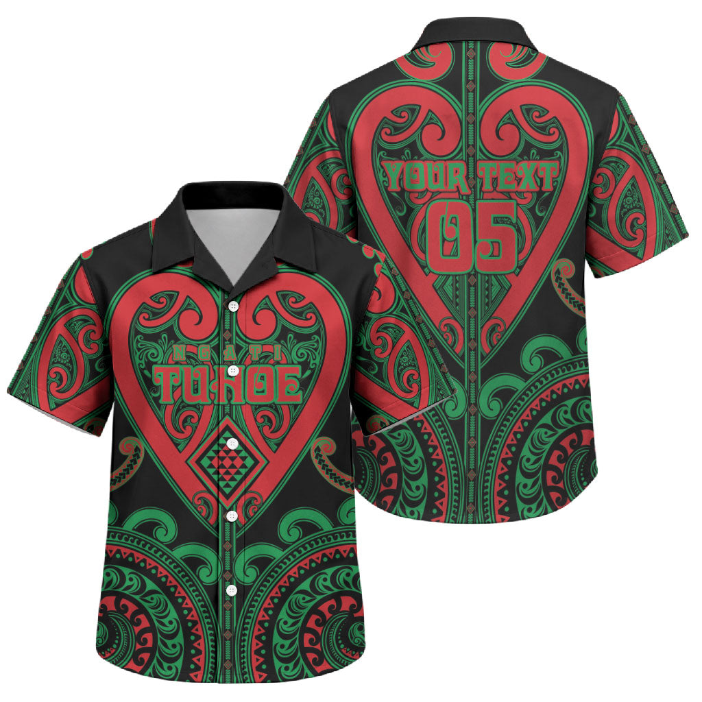 Custom Aotearoa Ngai Tuhoe Family Matching Short Sleeve Bodycon Dress and Hawaiian Shirt Maori Tribal Pattern