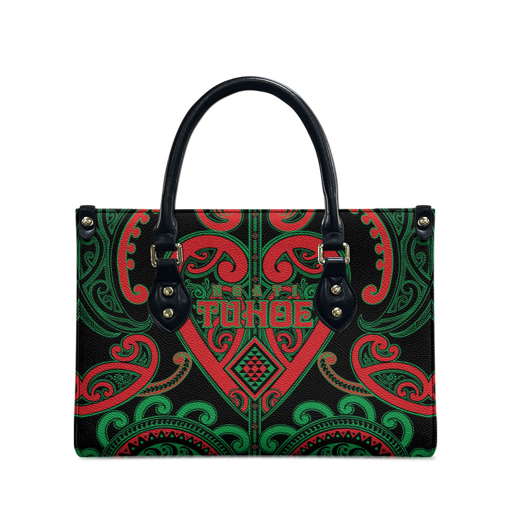 Aotearoa Ngai Tuhoe Leather Bag Maori Tribal Pattern