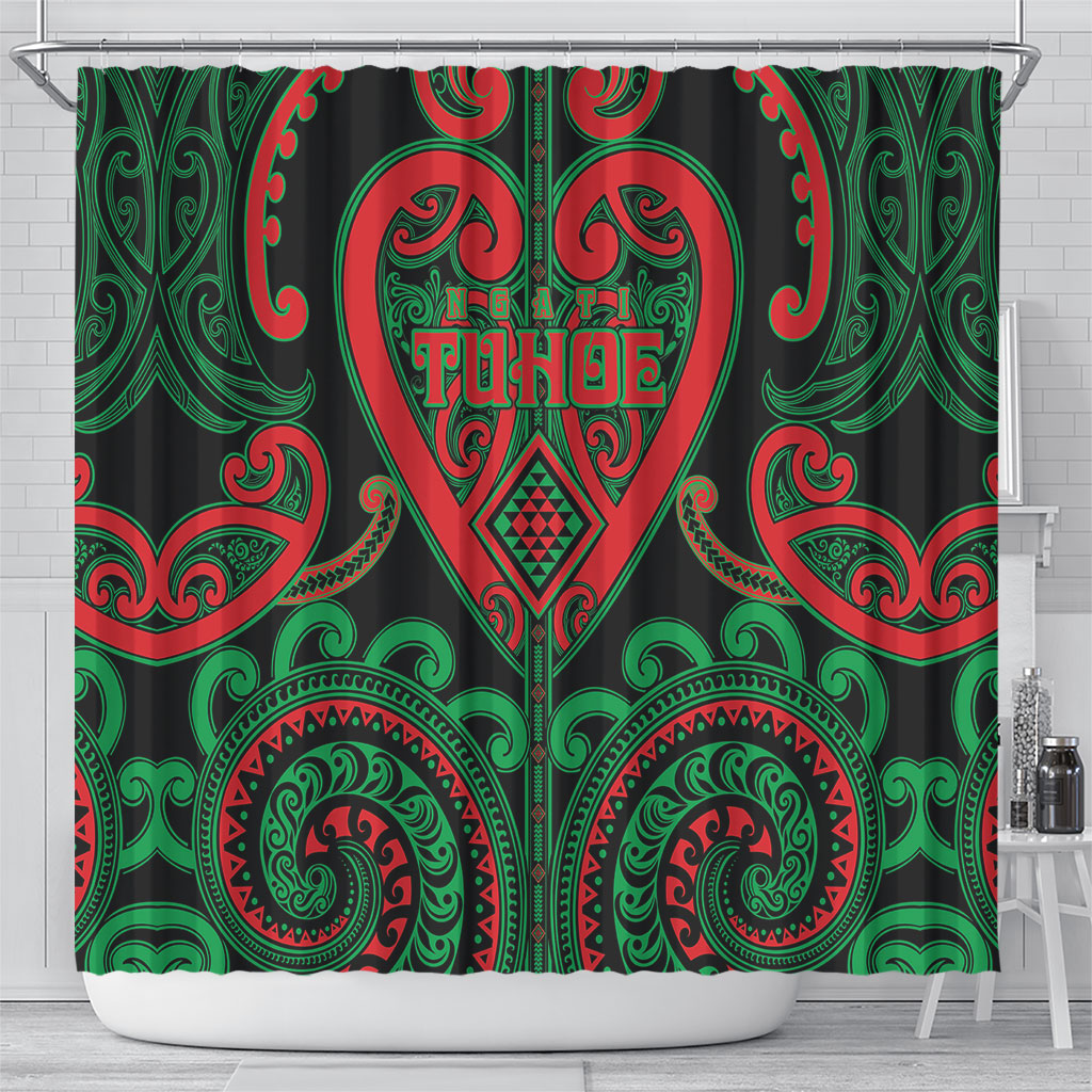 Aotearoa Ngai Tuhoe Shower Curtain Maori Tribal Pattern