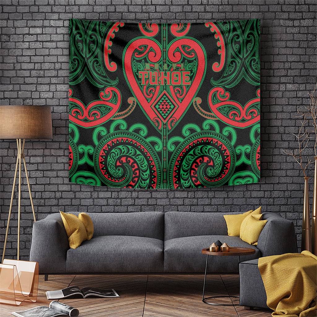 Aotearoa Ngai Tuhoe Tapestry Maori Tribal Pattern LT05 Black - Polynesian Pride