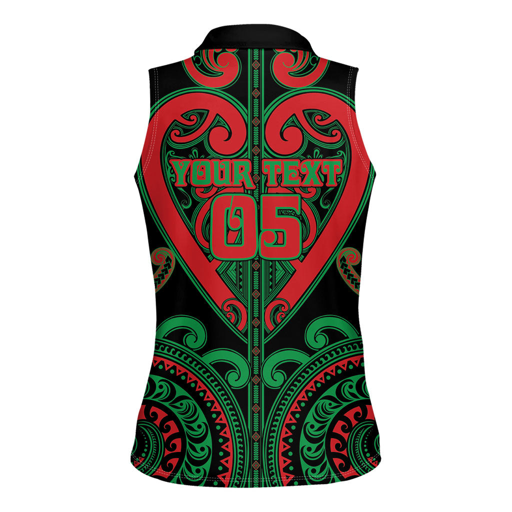 Custom Aotearoa Ngai Tuhoe Women Sleeveless Polo Shirt Maori Tribal Pattern