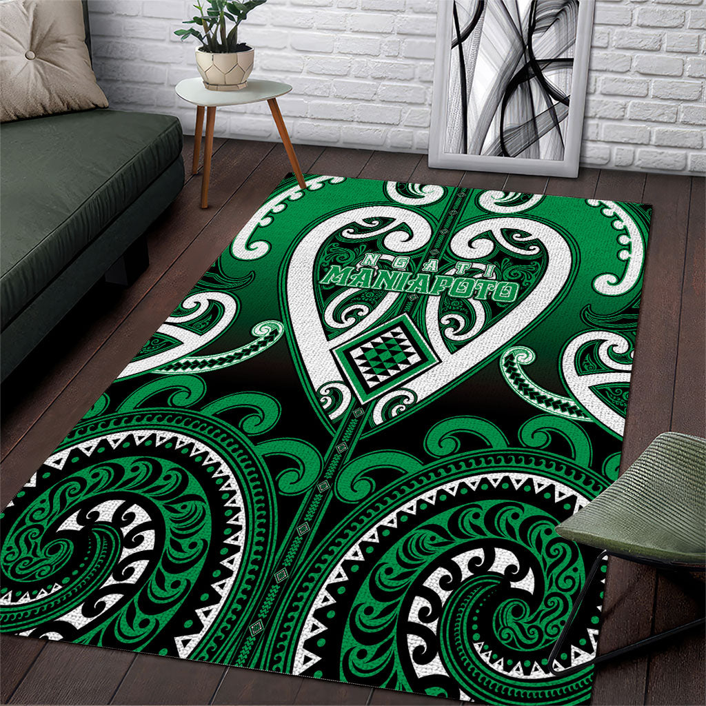 Aotearoa Ngati Maniapoto Area Rug Maori Tribal Pattern