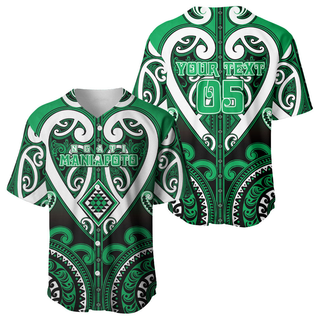 Custom Aotearoa Ngati Maniapoto Baseball Jersey Maori Tribal Pattern
