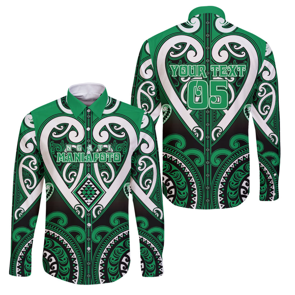 Custom Aotearoa Ngati Maniapoto Family Matching Long Sleeve Bodycon Dress and Hawaiian Shirt Maori Tribal Pattern