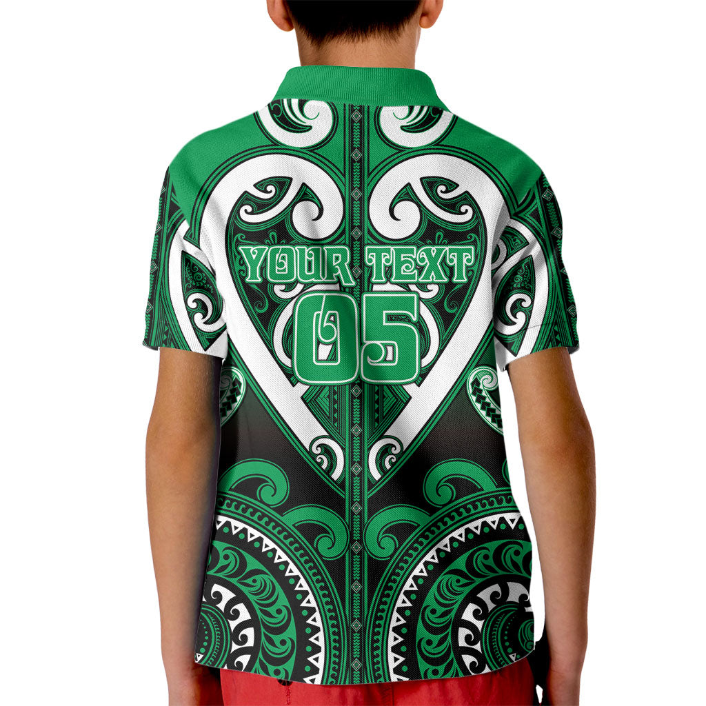 Custom Aotearoa Ngati Maniapoto Kid Polo Shirt Maori Tribal Pattern