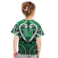 Custom Aotearoa Ngati Maniapoto Kid T Shirt Maori Tribal Pattern