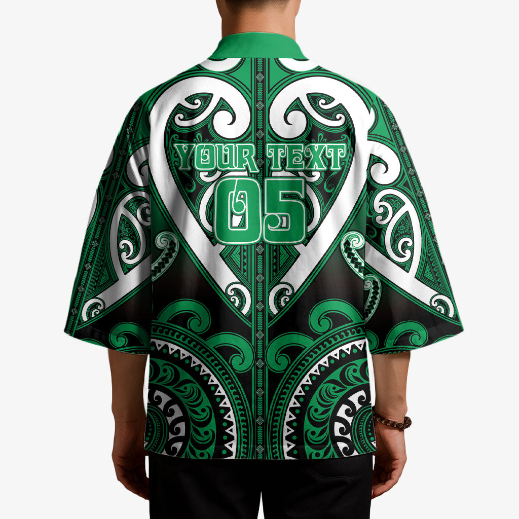 Custom Aotearoa Ngati Maniapoto Kimono Maori Tribal Pattern