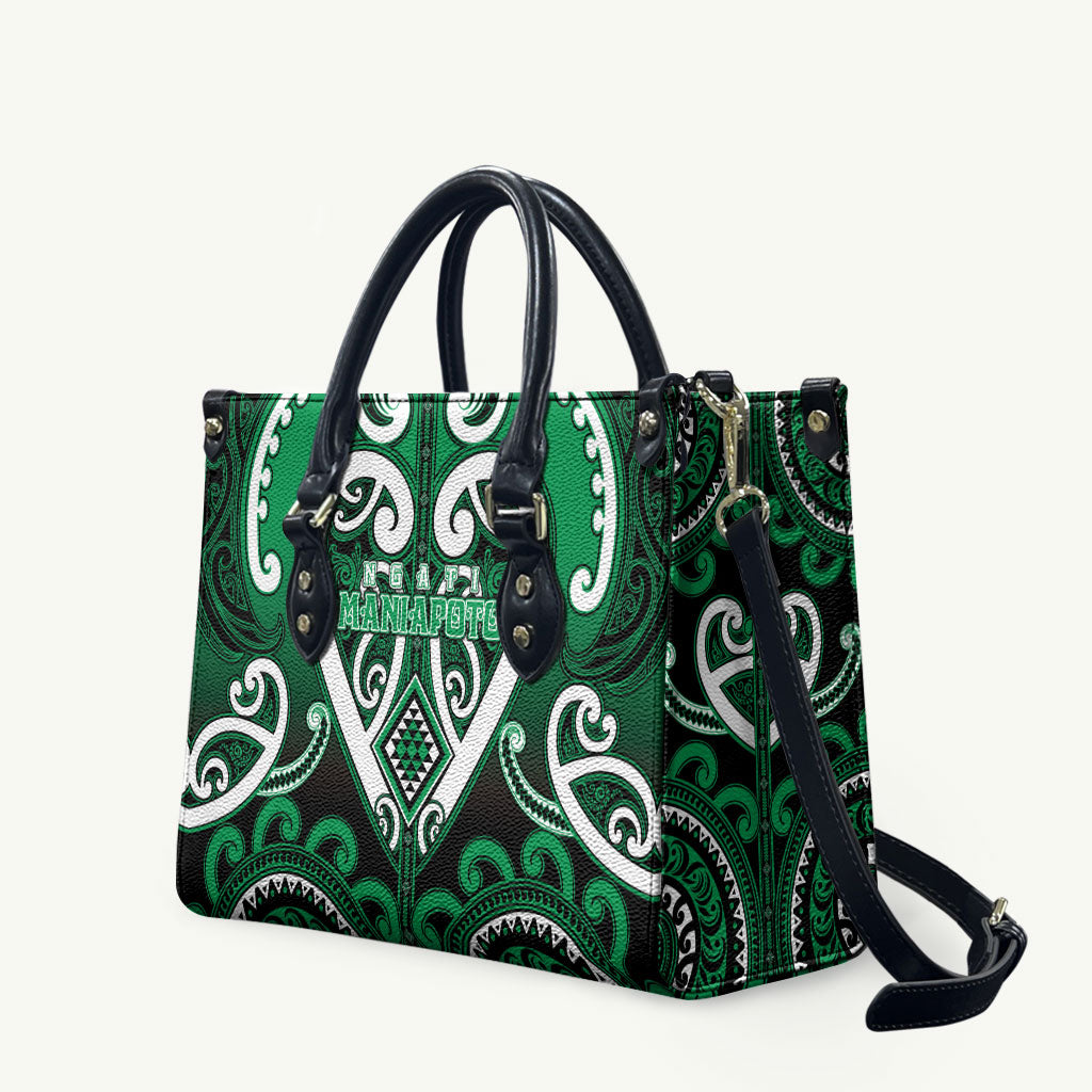Aotearoa Ngati Maniapoto Leather Bag Maori Tribal Pattern