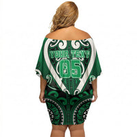 Custom Aotearoa Ngati Maniapoto Off Shoulder Short Dress Maori Tribal Pattern