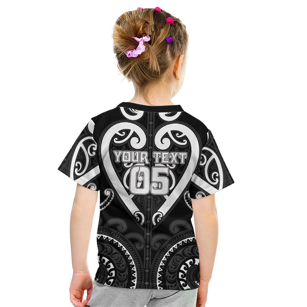 Custom Aotearoa Ngati Raukawa Kid T Shirt Maori Tribal Pattern