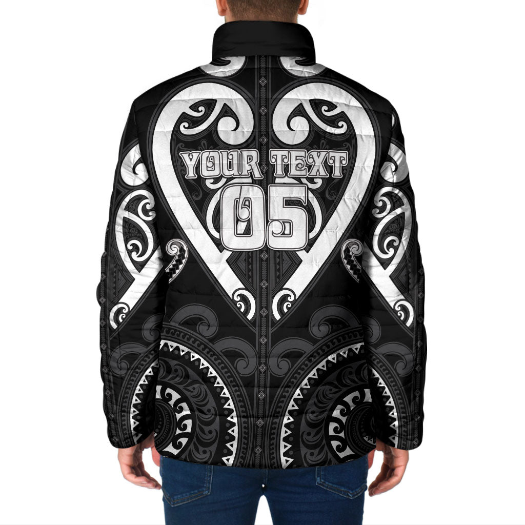 Custom Aotearoa Ngati Raukawa Padded Jacket Maori Tribal Pattern
