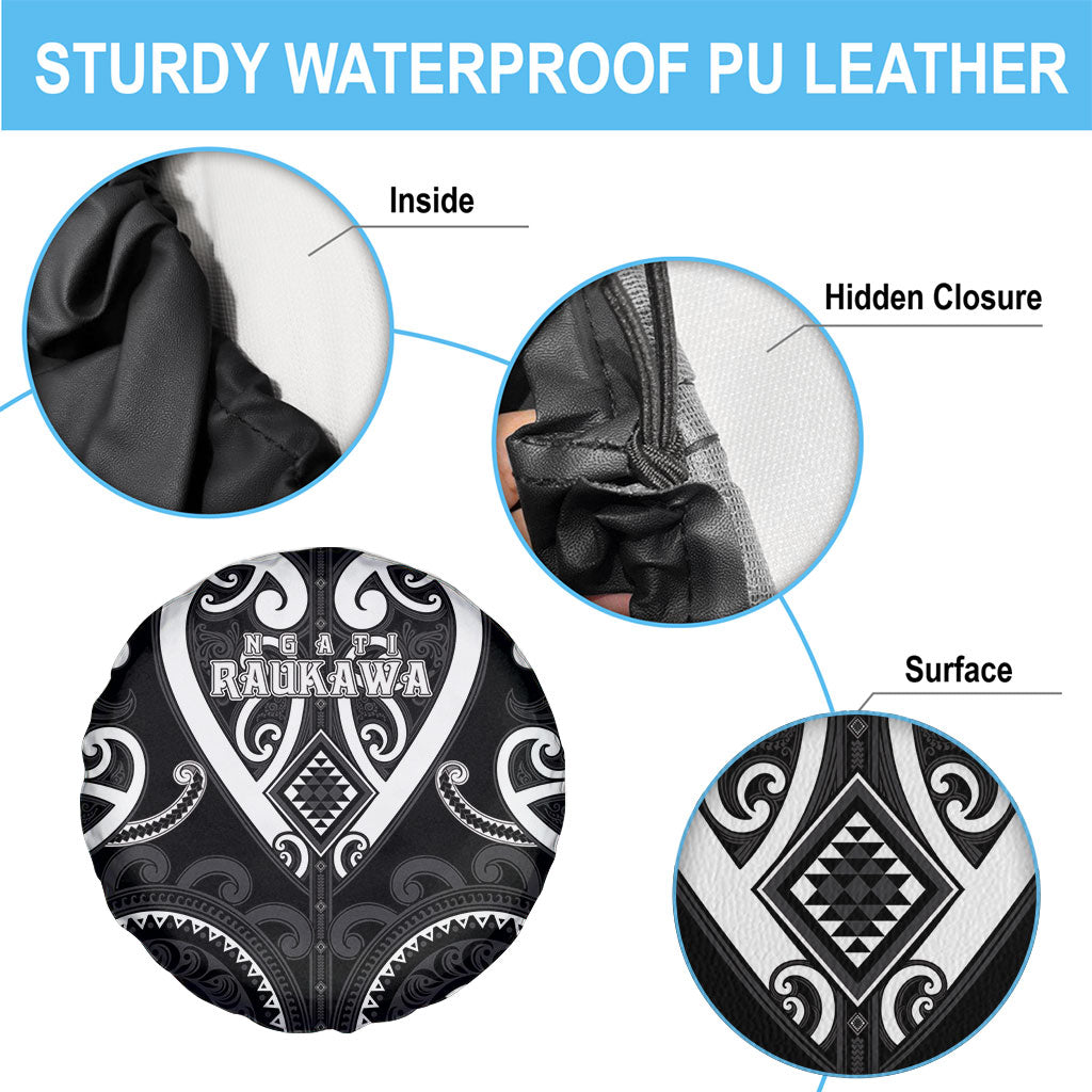Aotearoa Ngati Raukawa Spare Tire Cover Maori Tribal Pattern