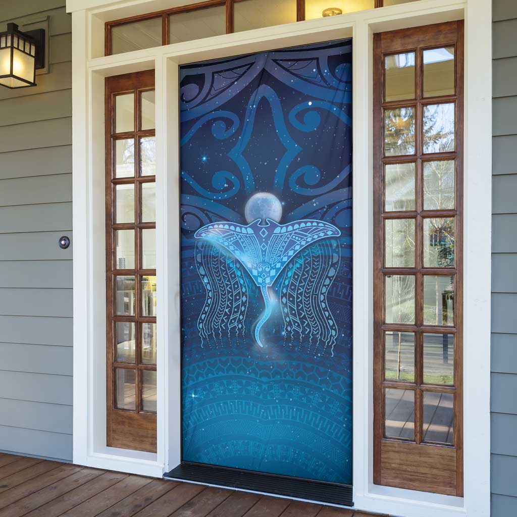 Polynesia Manta Ray Door Cover Let's The Sea Set You Free - Polynesian Pride