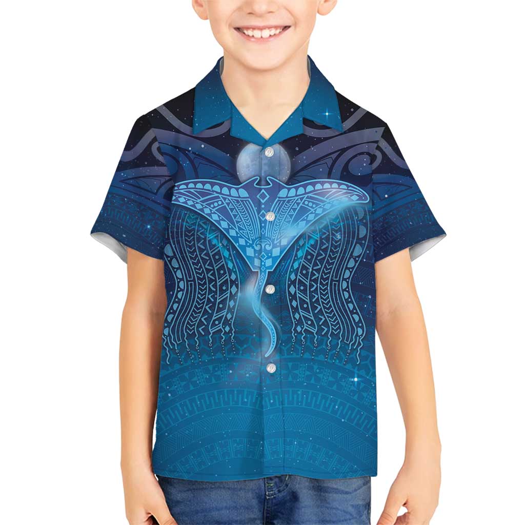 Polynesia Manta Ray Family Matching Puletasi and Hawaiian Shirt Let's The Sea Set You Free - Polynesian Pride