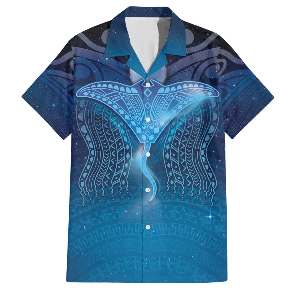 Polynesia Manta Ray Family Matching Tank Maxi Dress and Hawaiian Shirt Let's The Sea Set You Free - Polynesian Pride