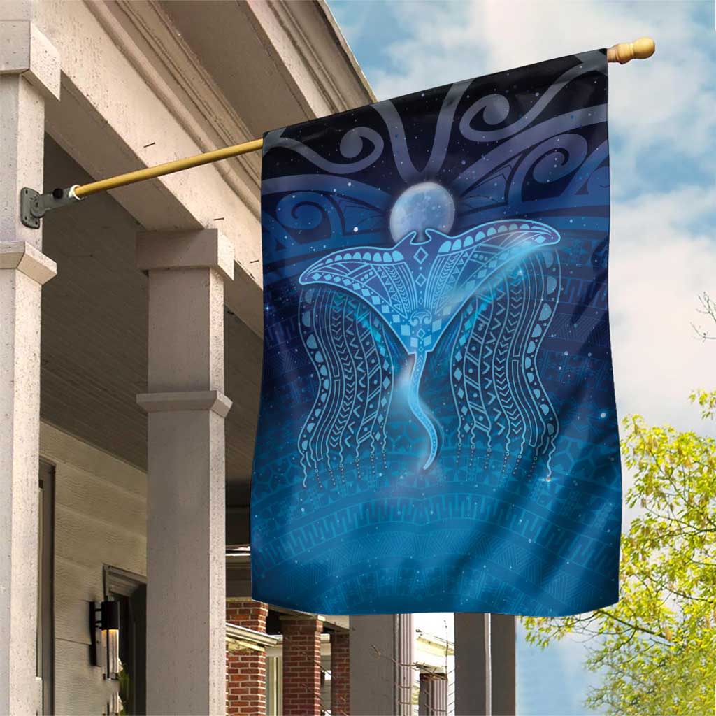 Polynesia Manta Ray Garden Flag Let's The Sea Set You Free - Polynesian Pride