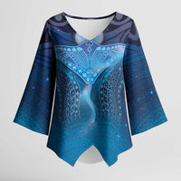 Polynesia Manta Ray Kimono Sleeve Blouse Let's The Sea Set You Free - Polynesian Pride