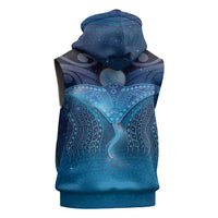 Polynesia Manta Ray Sleeveless Zip Hoodie Let's The Sea Set You Free - Polynesian Pride