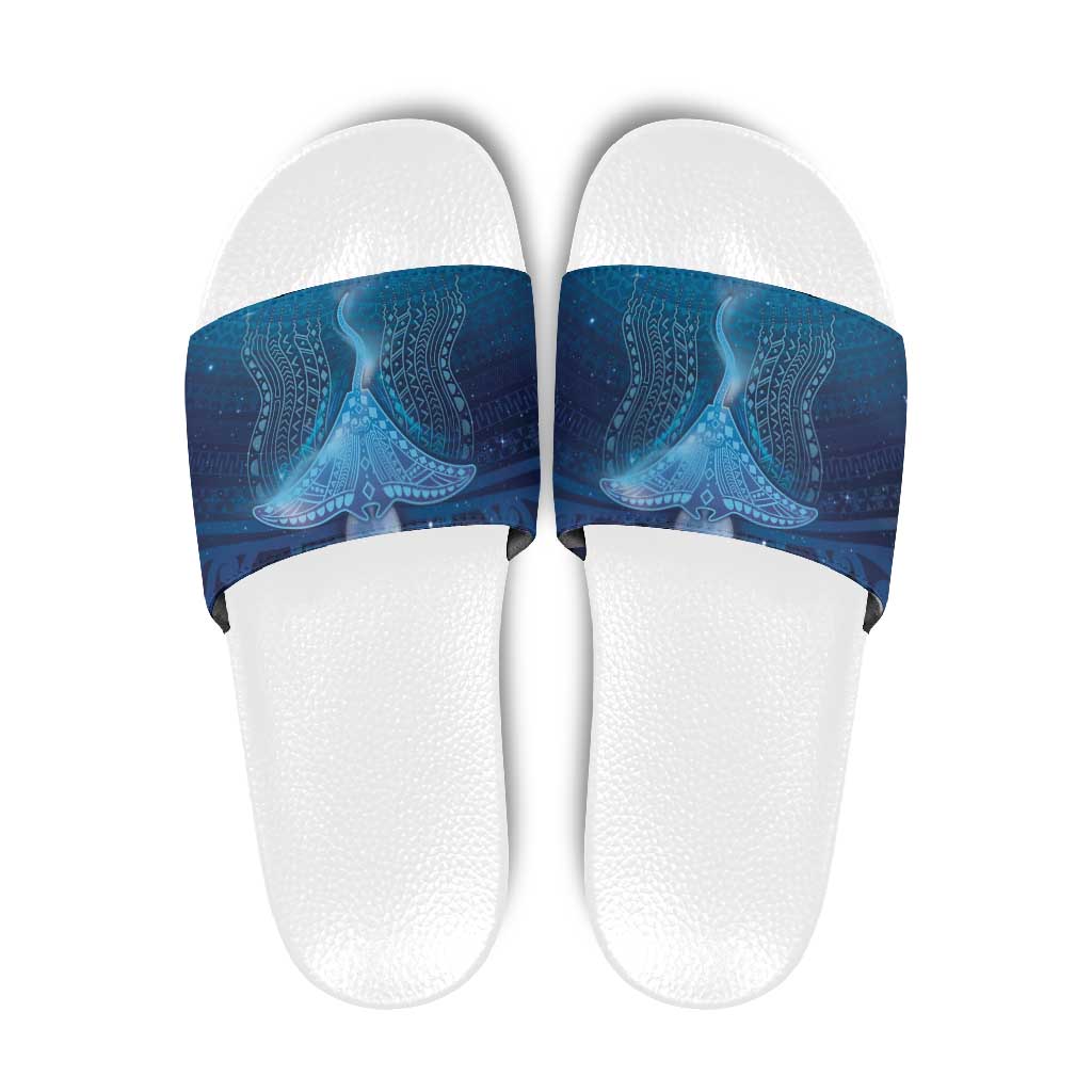 Polynesia Manta Ray Slide Sandals Let's The Sea Set You Free - Polynesian Pride