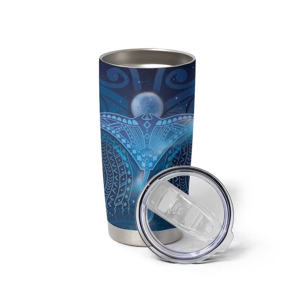 Polynesia Manta Ray Tumbler Cup Let's The Sea Set You Free - Polynesian Pride