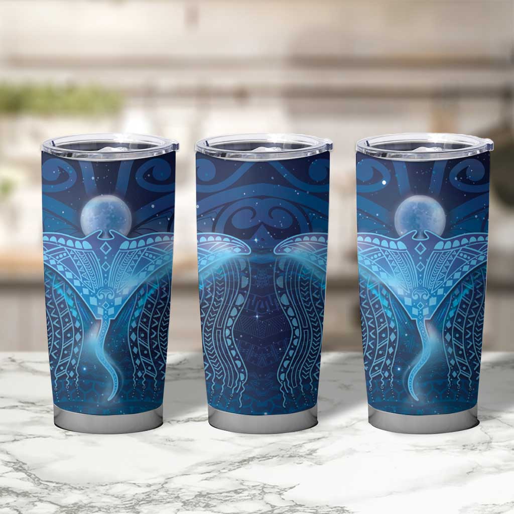 Polynesia Manta Ray Tumbler Cup Let's The Sea Set You Free - Polynesian Pride