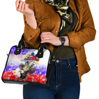 Filipino American History Month Shoulder Handbag The Eight-Rayed Sun Flags With Bald Eagle LT05 - Polynesian Pride