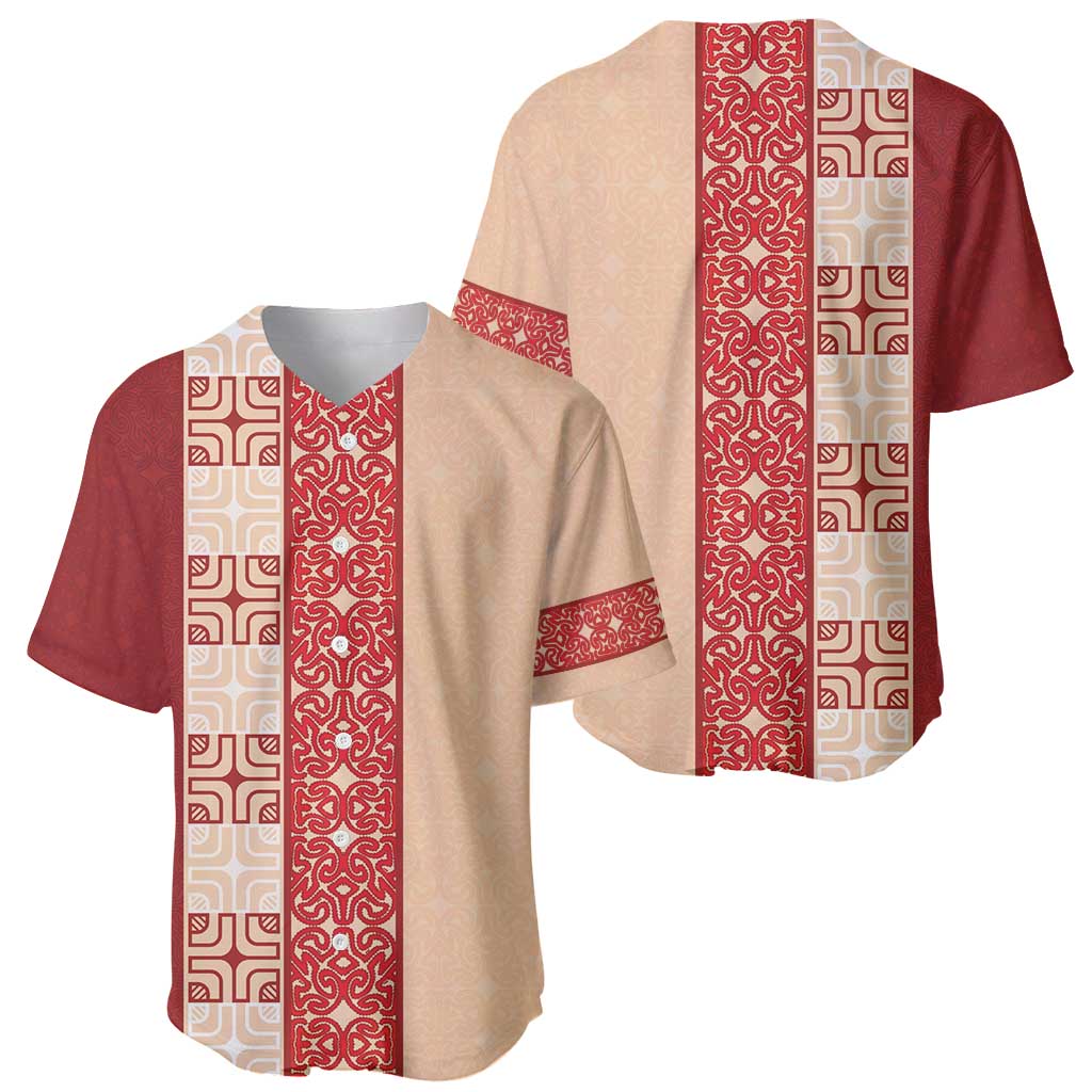 Papua New Guinea Baseball Jersey Oro Tapa Pattern