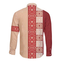 Papua New Guinea Long Sleeve Button Shirt Oro Tapa Pattern