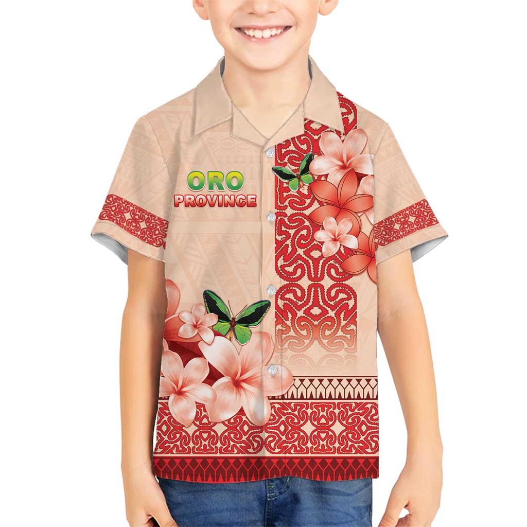 Papua New Guinea Oro Province Family Matching Off Shoulder Maxi Dress and Hawaiian Shirt Oro Birdwing Butterfly