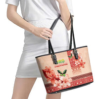 Papua New Guinea Oro Province Leather Tote Bag Oro Birdwing Butterfly