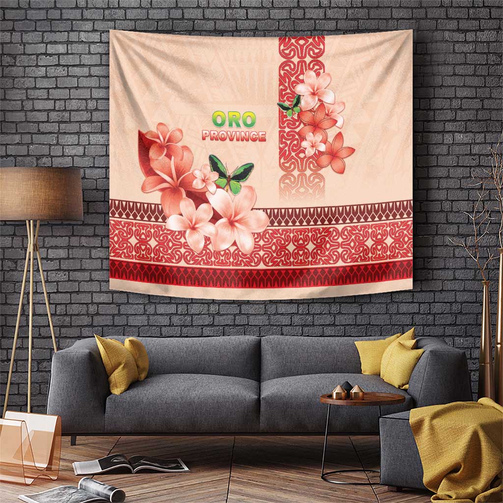 Papua New Guinea Oro Province Tapestry Oro Birdwing Butterfly LT05 Beige - Polynesian Pride