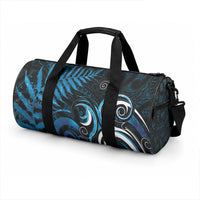 New Zealand Sea Week Duffle Bag Maori Wave Pattern Ocean Blue LT05 - Polynesian Pride