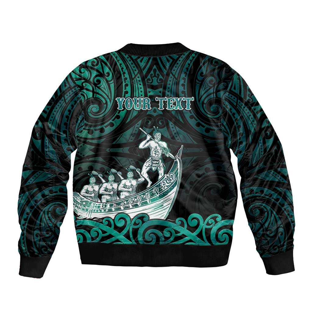 Personalised New Zealand Waka Racing Bomber Jacket Maori Warriors