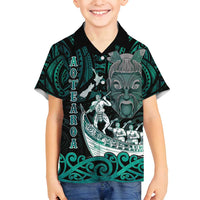 Personalised New Zealand Waka Racing Family Matching Summer Maxi Dress and Hawaiian Shirt Maori Warriors