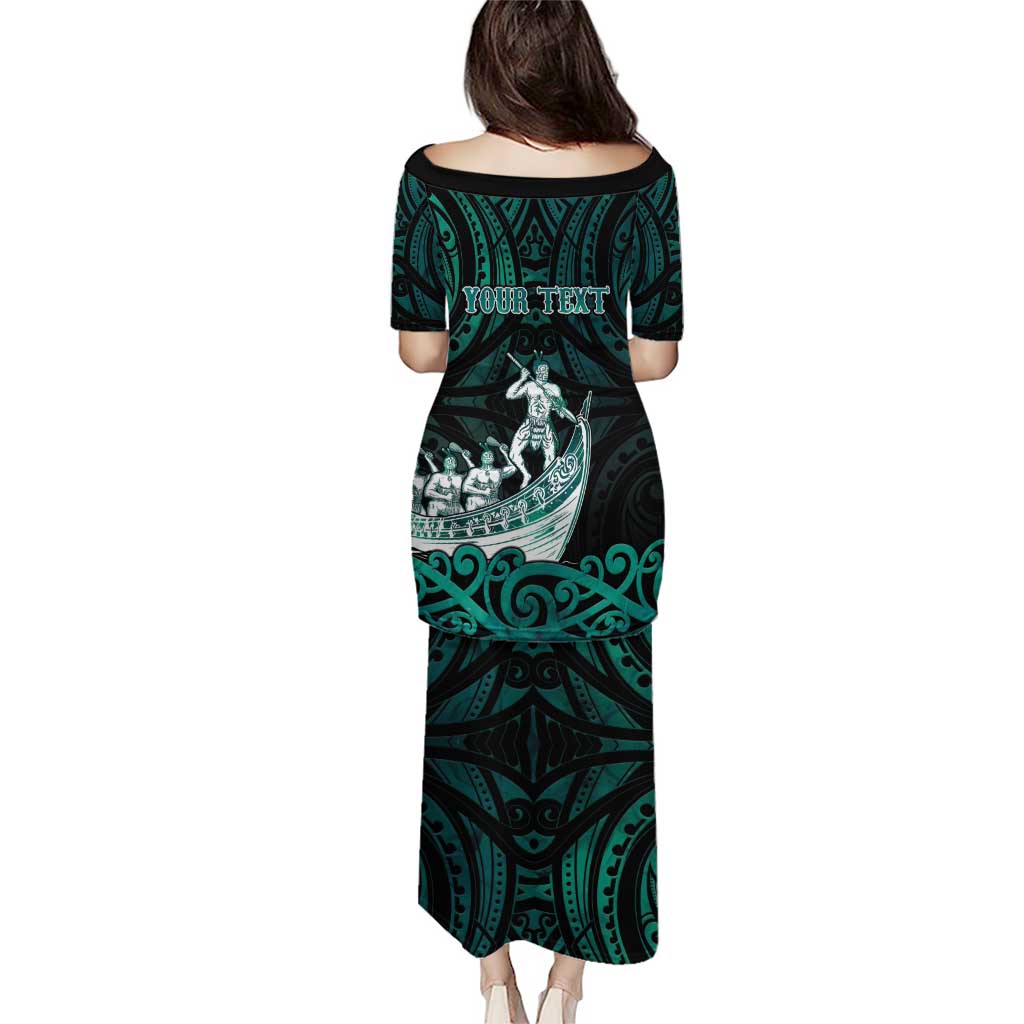 Personalised New Zealand Waka Racing Puletasi Maori Warriors