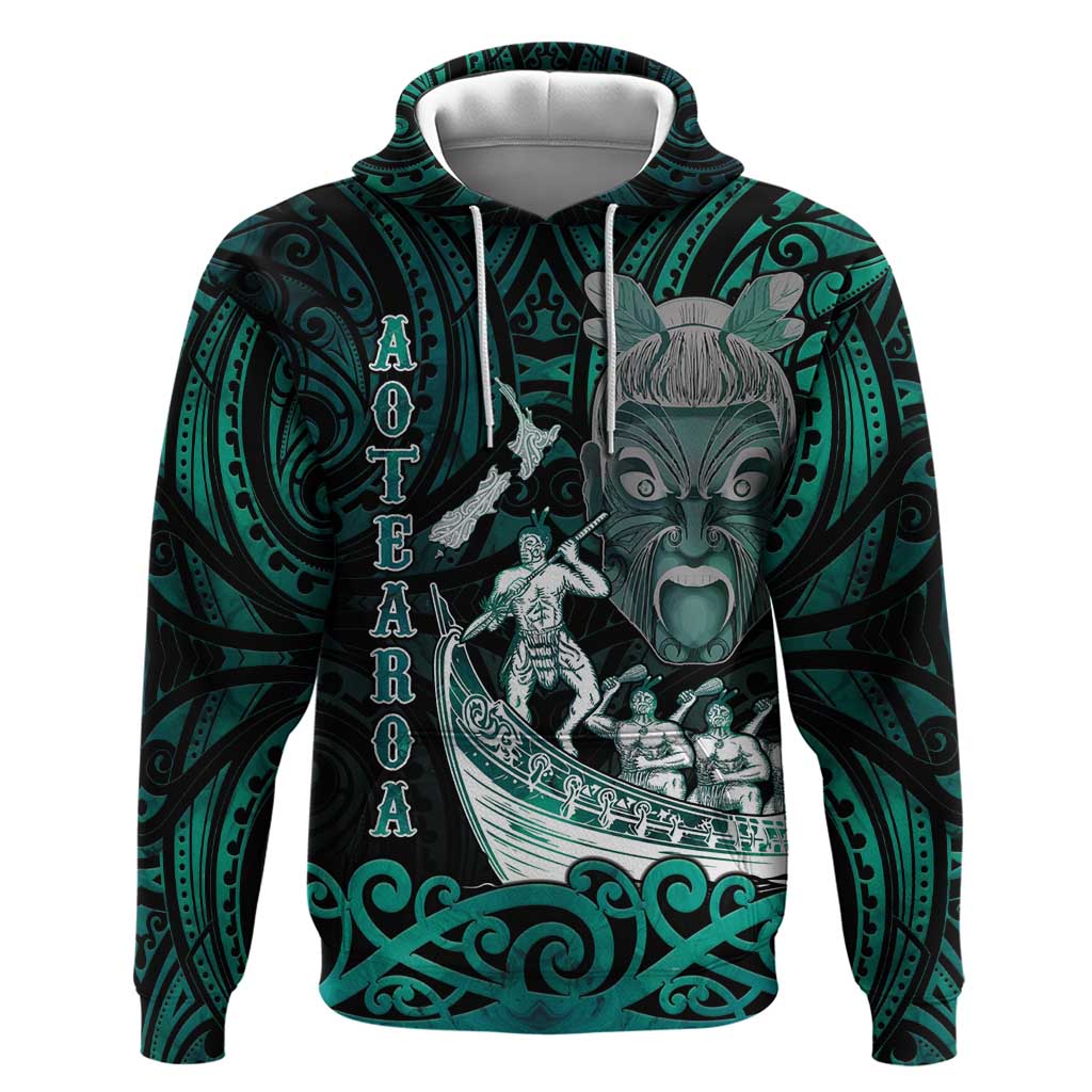 Personalised New Zealand Waka Racing Zip Hoodie Maori Warriors