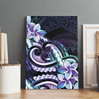 Polynesian Art Tattoo Canvas Wall Art Plumeria Flowers Turquoise Gradient