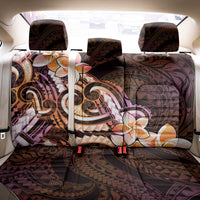 Polynesian Art Tattoo Back Car Seat Cover Plumeria Flowers Peach Gradient
