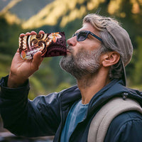 Polynesian Art Tattoo 4 in 1 Can Cooler Tumbler Plumeria Flowers Peach Gradient