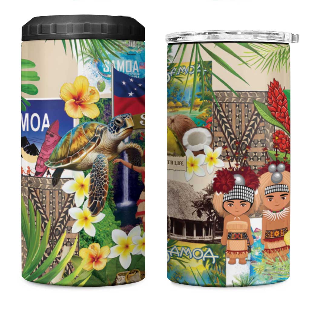 Samoa Culture 4 in 1 Can Cooler Tumbler Embracing The Spirit