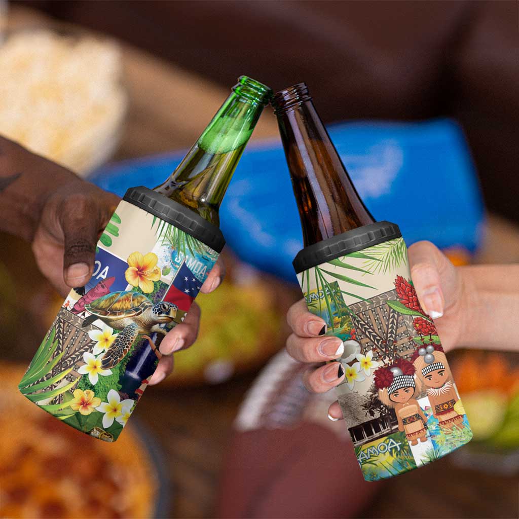 Samoa Culture 4 in 1 Can Cooler Tumbler Embracing The Spirit
