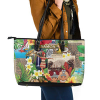 Samoa Culture Leather Tote Bag Embracing The Spirit