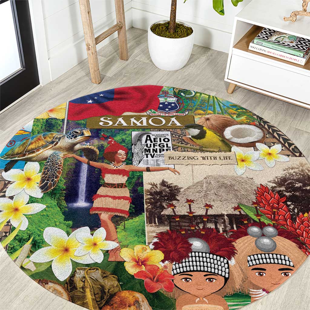 Samoa Culture Round Carpet Embracing The Spirit
