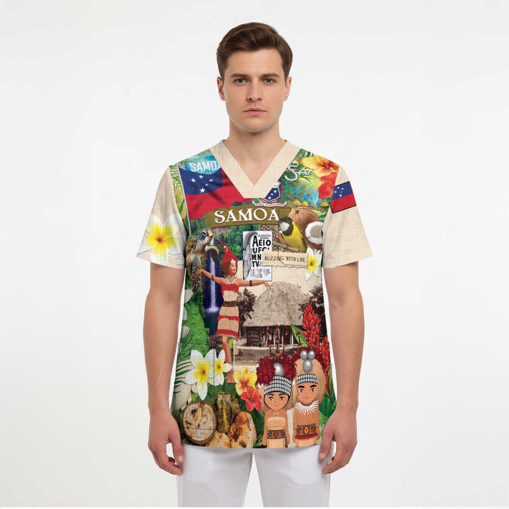 Samoa Culture Scrub Top Embracing The Spirit LT05 - Polynesian Pride