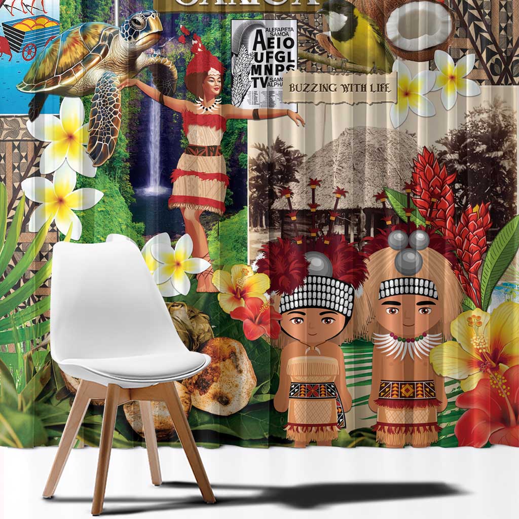 Samoa Culture Window Curtain Embracing The Spirit